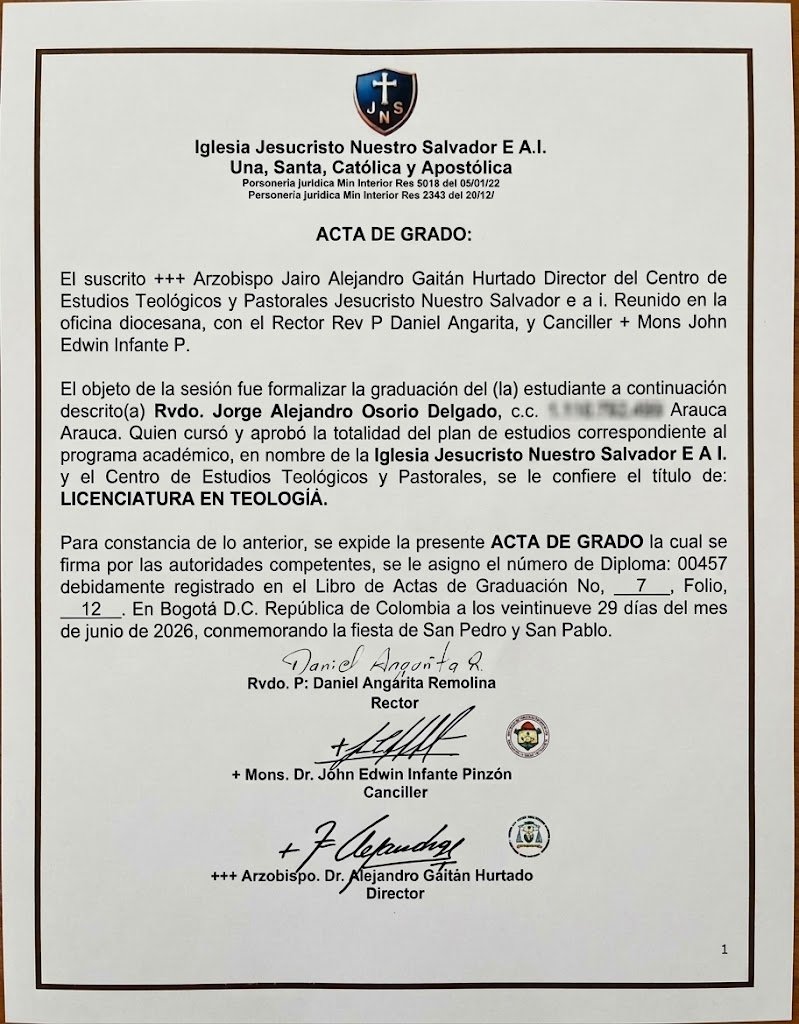 LICENCIATURA EN TEOLOGÍA